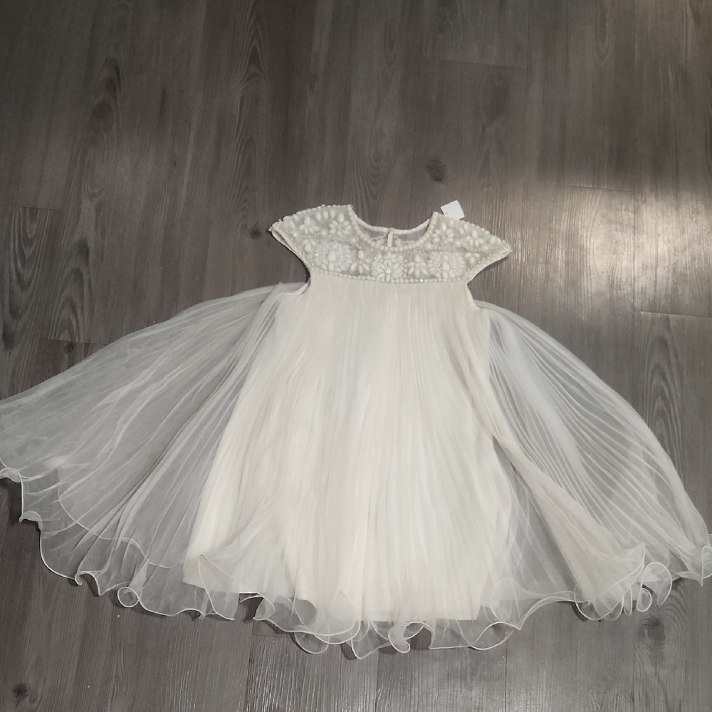 Marchesa White Dress with Beaded Detail Sz M